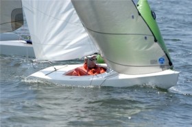 The 2.4 meter is 13 feet 8 inches long. Designed for competitive sailing, it is easily handled, trailered, launched and stored.